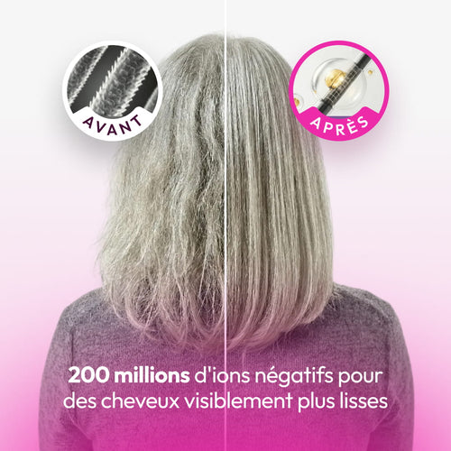 Brosse lissante portable pour cheveux courts