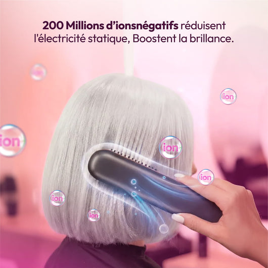 Brosse lissante portable pour cheveux courts