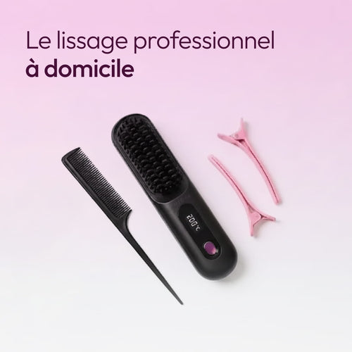 Brosse lissante portable pour cheveux courts